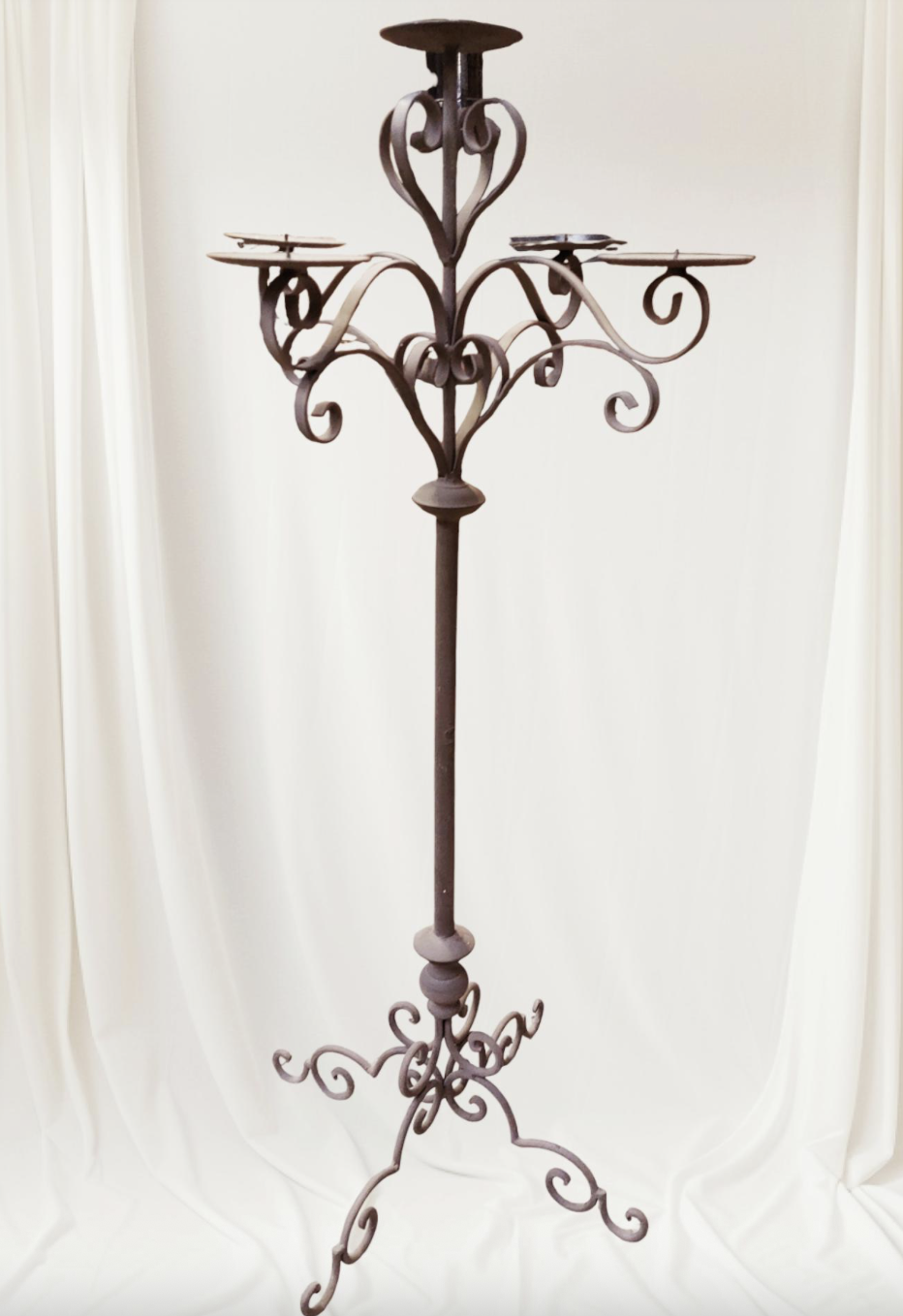 Chandeliers « Cathédrale » 5 feux - gris patiné