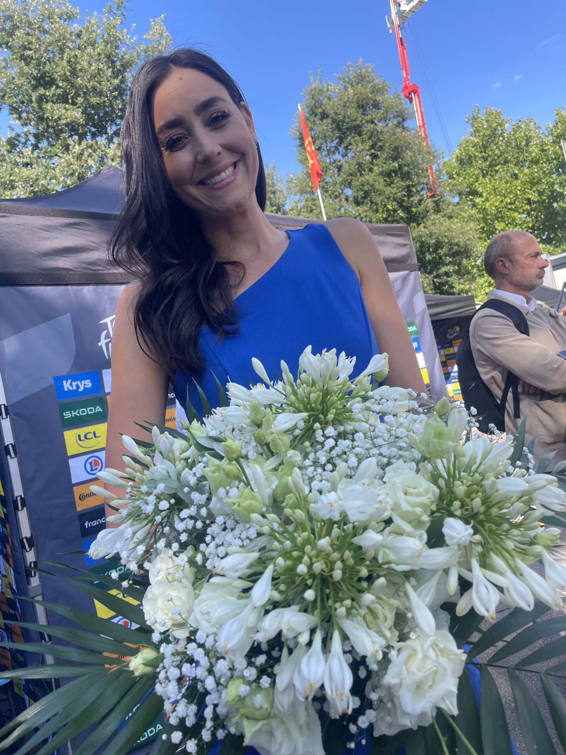 bouquet & robe bleue